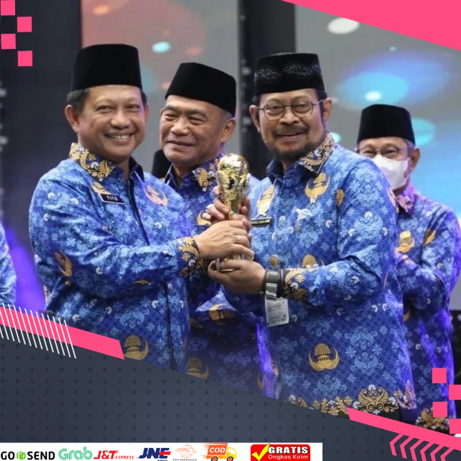 TREND BATIK MASA KINI DESAIN BARU HARGA MURAH /Sutra Putih - Seragam Batik PNS Pria KORPRI - Badan F