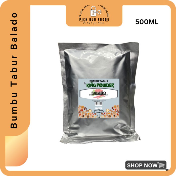 

New Produk Terlaris Bubuk tabur balado / bumbu tabur shihlin / bubuk tabur spesial 500gr