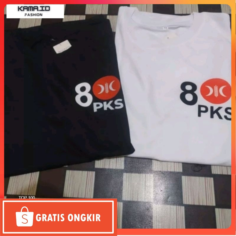 Kaos Kekinian kaos pks no 8 / kaos partai pks / kaos logo pks murah grosir