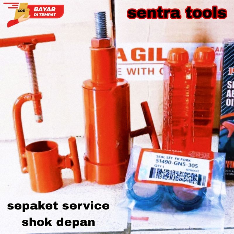 PAKET LENGKAP alat service shockbreaker depan treker  shock shockbreaker depan motor treker seal sho