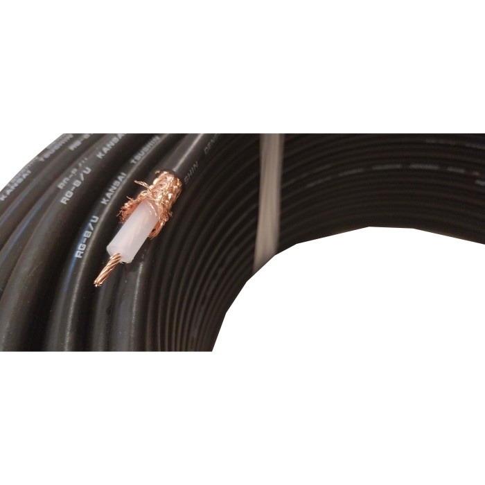 Kansai Kabel Coaxial RG8 Serabut Full Tembaga Meteran Cable SSB Antena