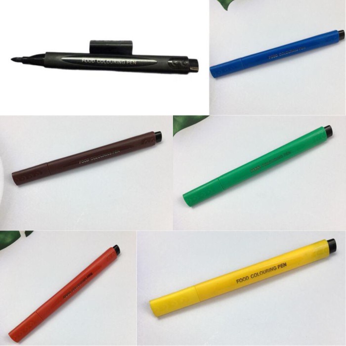 

Spidol Food Writer Colour 5pcs / Edibel Clour Pen Spidol Untuk makanan - SpidolEdibel5pc