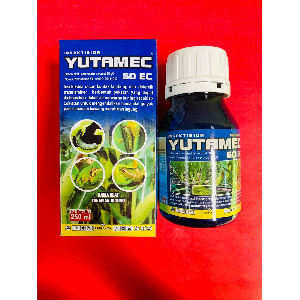 Insektisida kontak YUTAMEC 50ec isi 250ml Emmamectin benzoat 50EC (50 g/l)  dr GEMA AGRO SENTOSA