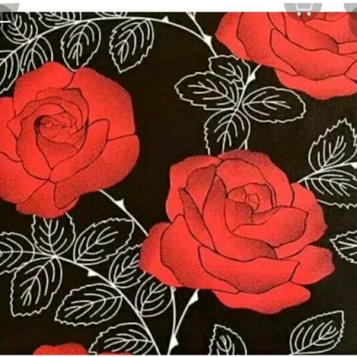 Wallpaper MAWAR MERAH HITAM - Wallpaper Dinding