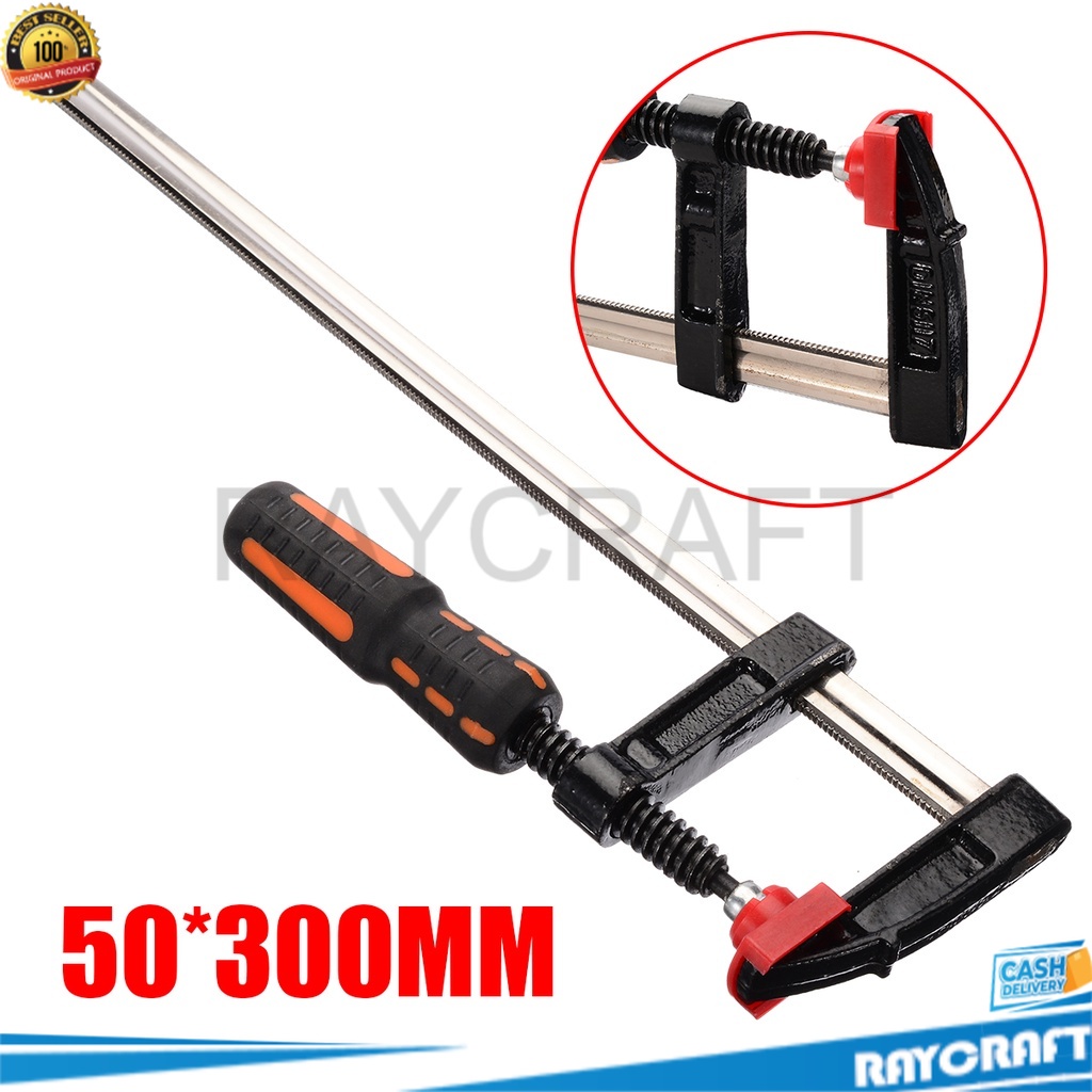 Klem Jepit F Clamp Papan Kayu Heavy Duty WoodworkingHeavy Duty F Clamp Logam Memperbaiki Clamp Kekua