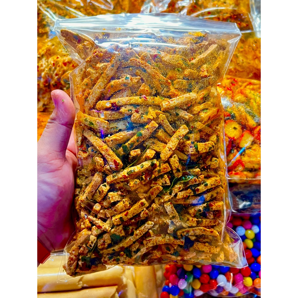 

basreng stik 1kg viral pedas daun jeruk bumbu melimpah _RUMAH CEMILAN