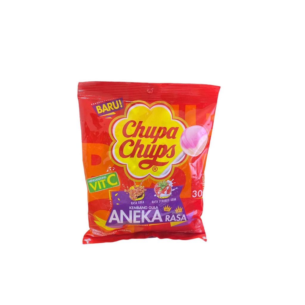 

Chupa Chups Permen Lollipop - Netto 30 pcs x 9 gr