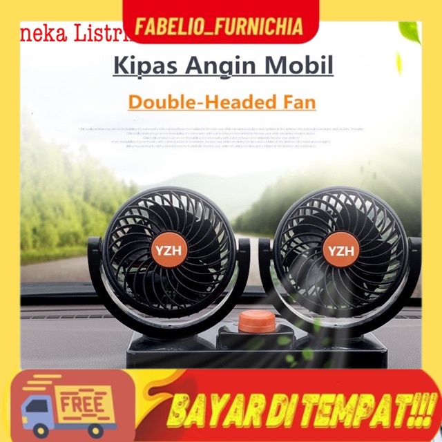 KIPAS ANGIN MOBIL VANSTAR/ CAR COOLING DOUBLE FAN/KIPAS ANGIN MOBIL PICK UP/KIPAS MOBIL SUPER DINGIN