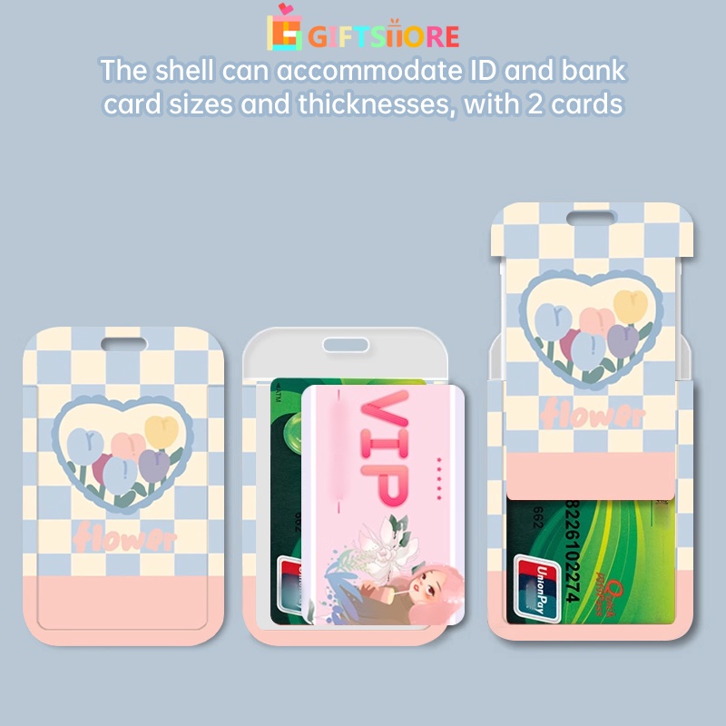 

COD✨Casing, Pelindung Kartu, Akses Metro Bus, Pemegang Kartu, Pelajar Macaroon TulipGS