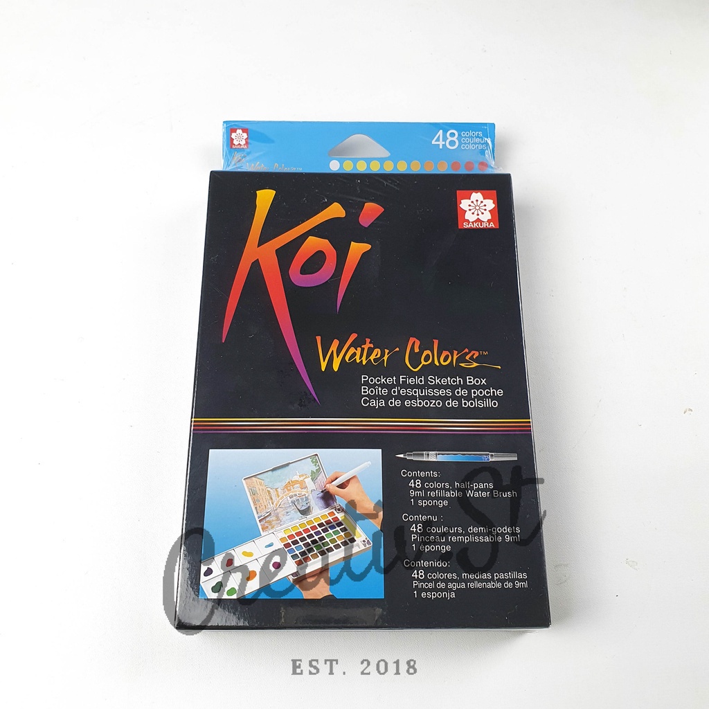 

Sakura Koi Watercolor 48 Pocket Field Sketch Box Cat Air