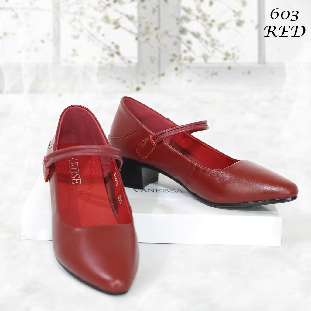 pjb_jakarta2018) NEW - (COD) Sepatu Heels Wanita Kulit Asli W603 Sepatu Pesta Wanita sepatu kerja wa