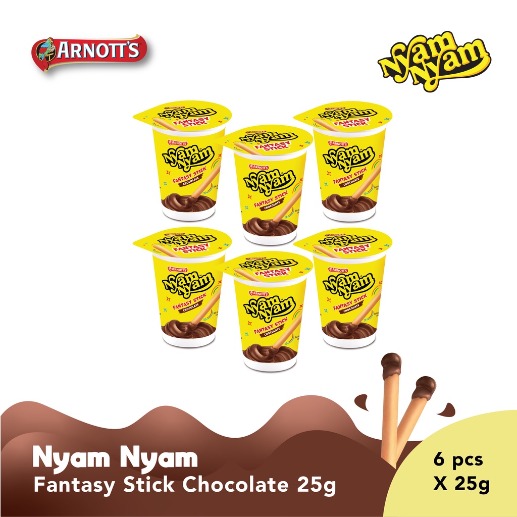 

Arnott's Nyam-Nyam Fantasy Stick Chocolate 25 gr x 6