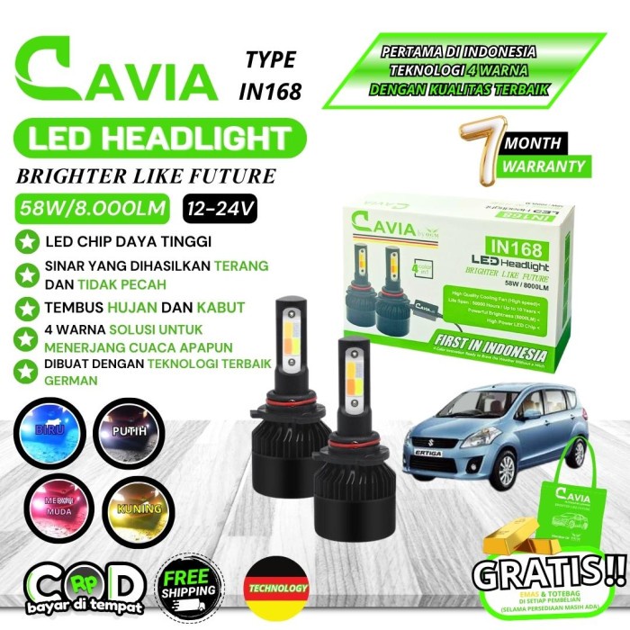 CAVIA-LAMPU LED 4 WARNA SUZUKI ERTIGA TERANG TEMBUS KABUT&HUJAN