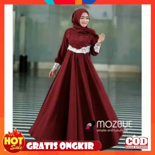 KAIN ADEM HALUS TEBAL / bisa COD (BAYAR DI TEMPAT) gamis Pajera dress gamis terbaru size S, M, L, XL