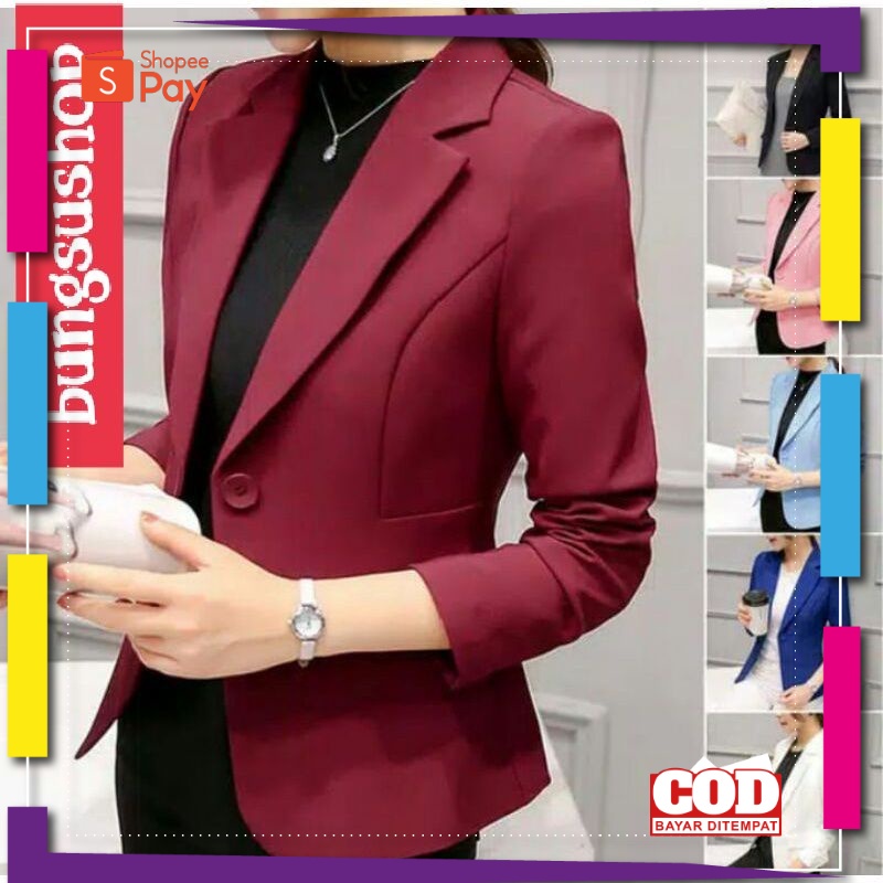 PREMIUM KOREAN STYLE / Blazer Wanita Kekinian /Jas Korean Style / Jas Formal / Outer Blazer Kantoran