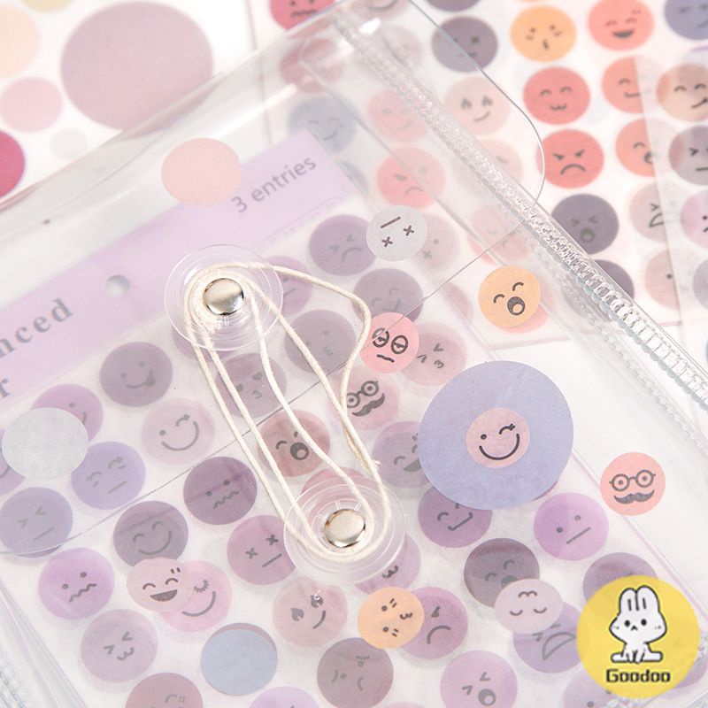 

Stiker Wajah Tersenyum Kreatif Stiker Titik Bulat Stiker Bahan Dekorasi Notebook-GOO