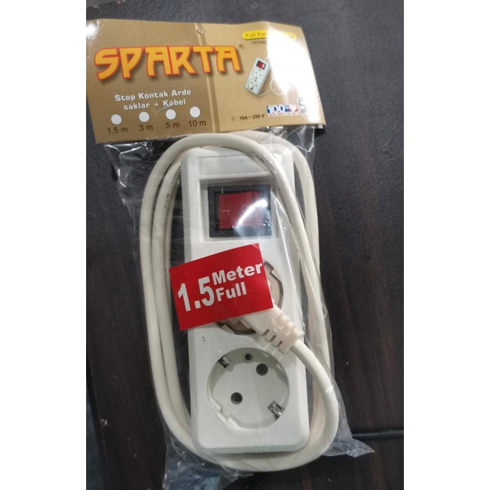 Stop kontak colokan listrik 2Lubang 2 Lubang Kabel 1.5m 1.5meter