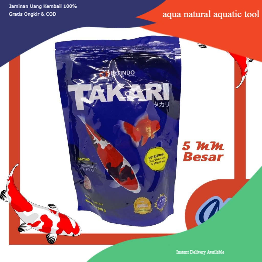 makanan ikan takari 500 gr uk pellet 5 mm TAKARI 500 gr
