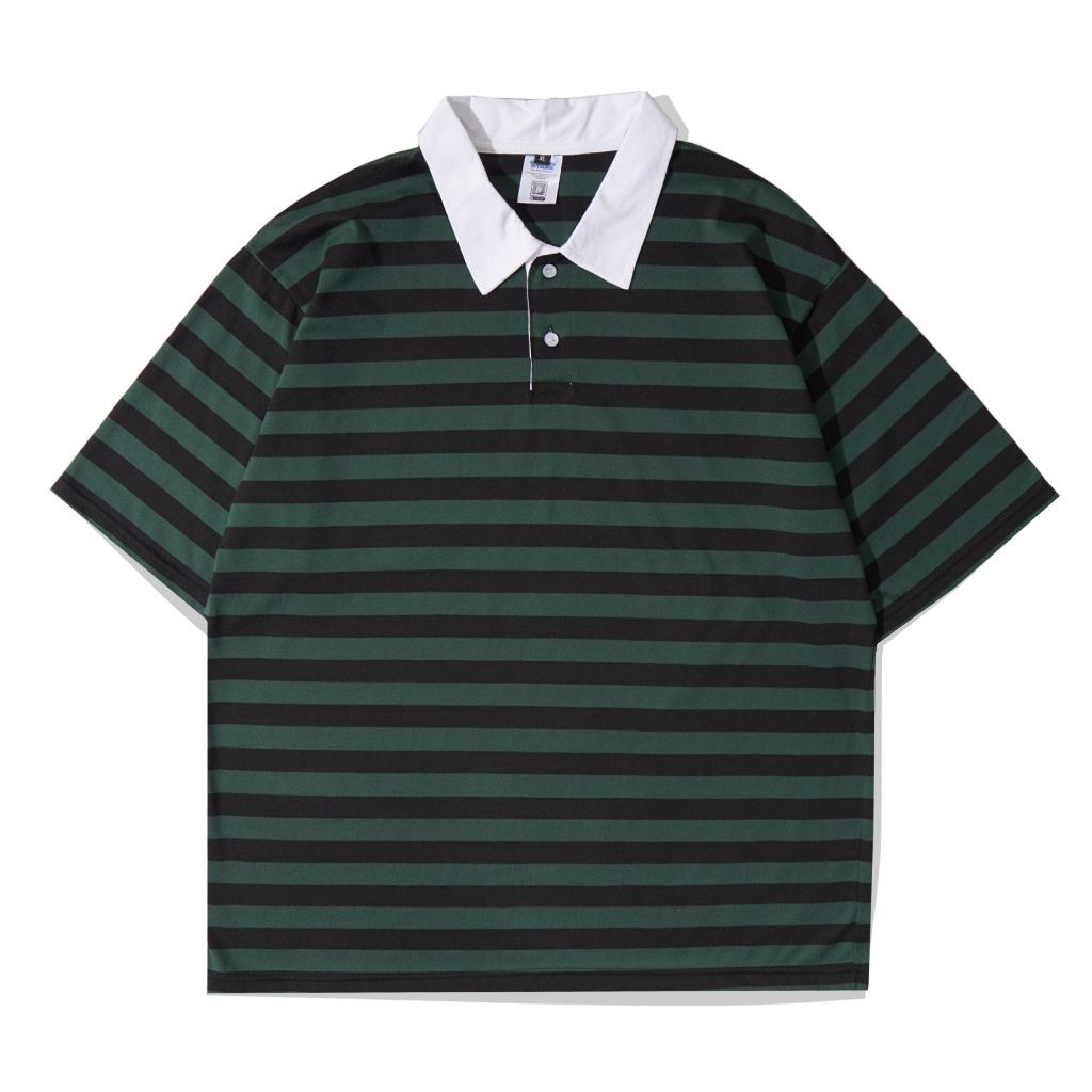 KAOS POLO VINTAGE | OVERSIZE | KICKOUT APPAREL | ARMY BLACK WHITE | UNISEX | VINTAGE | CASUAL