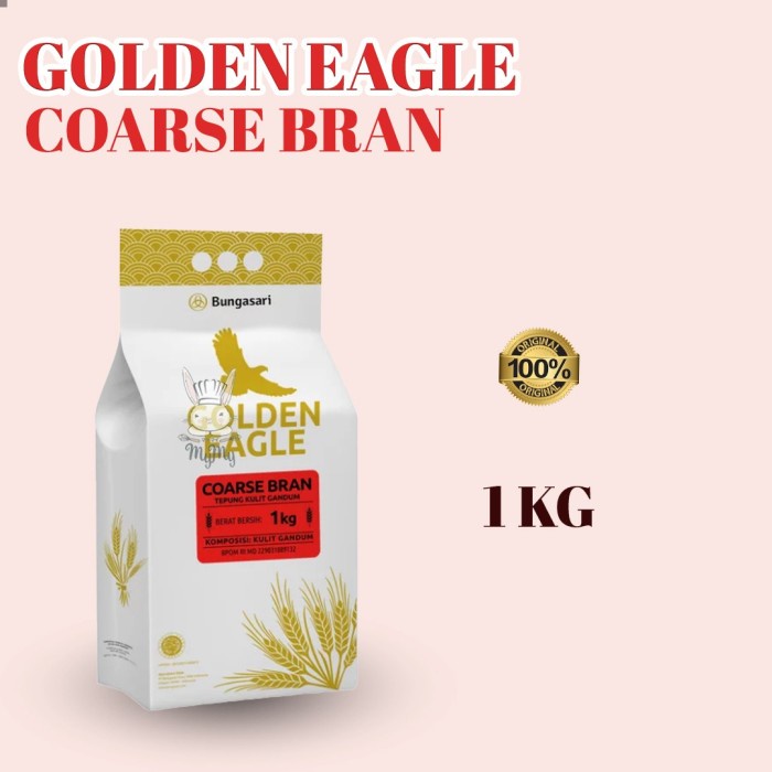 

[Big Sale] GOLDEN EAGLE Tepung Kulit Gandum Coarse Bran 1 kg