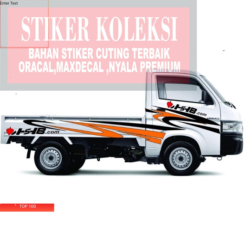 stiker cuting 0200 sticker cutting mobil suzuki pick up NEW CARRY desain terbaru