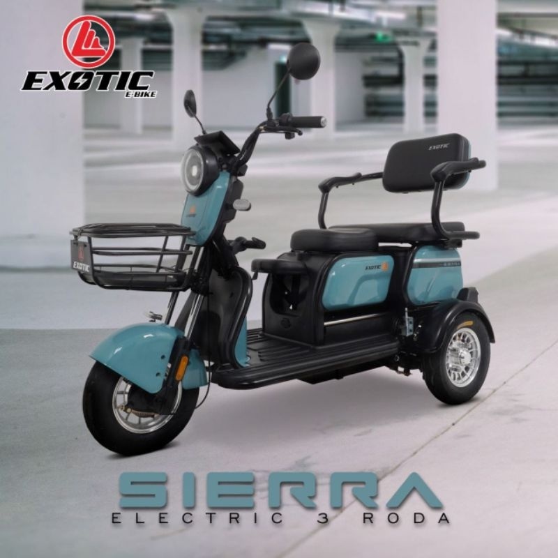[PROMO BIGSALE] Sepeda Listrik Roda 3 Exotic Sierra 800 Watt Murah Berkualitas / Electric Bike Exotic Sierra Roda 3