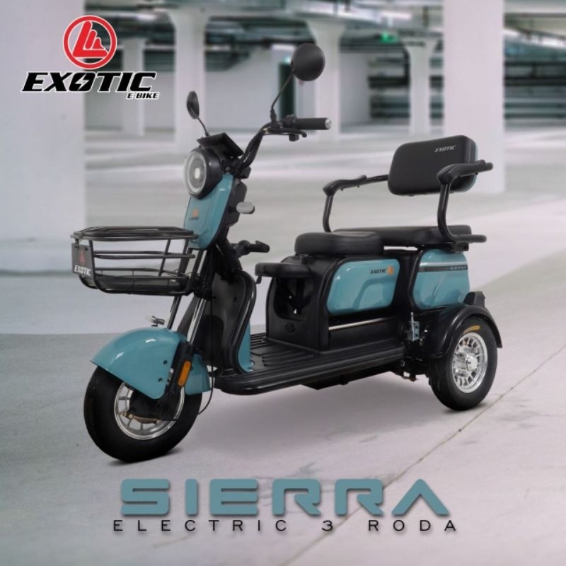 [PROMO BIGSALE] Sepeda Listrik Roda 3 Exotic Sierra 800 Watt Murah Berkualitas / Electric Bike Exoti