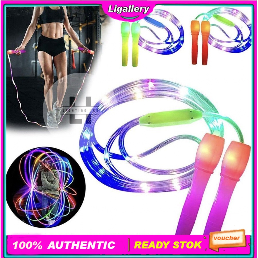 Lompat Tali Anak Skipping Rope LED Jump Rope Mainan Anak Olahraga Tali Skipping LED Rainbow Lompat S