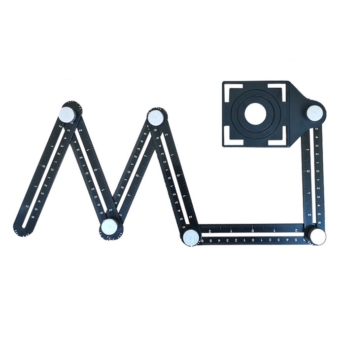 

6 Fold Positional Ruler Penggaris keramik Penanda Lobang Kran saklar