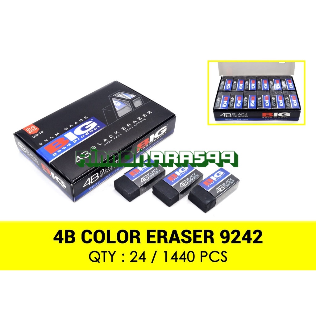 

1 PACK STIP HITAM BESAR BIG / PENGHAPUS B24 9242 HITAM BIG / BLACK ERASER