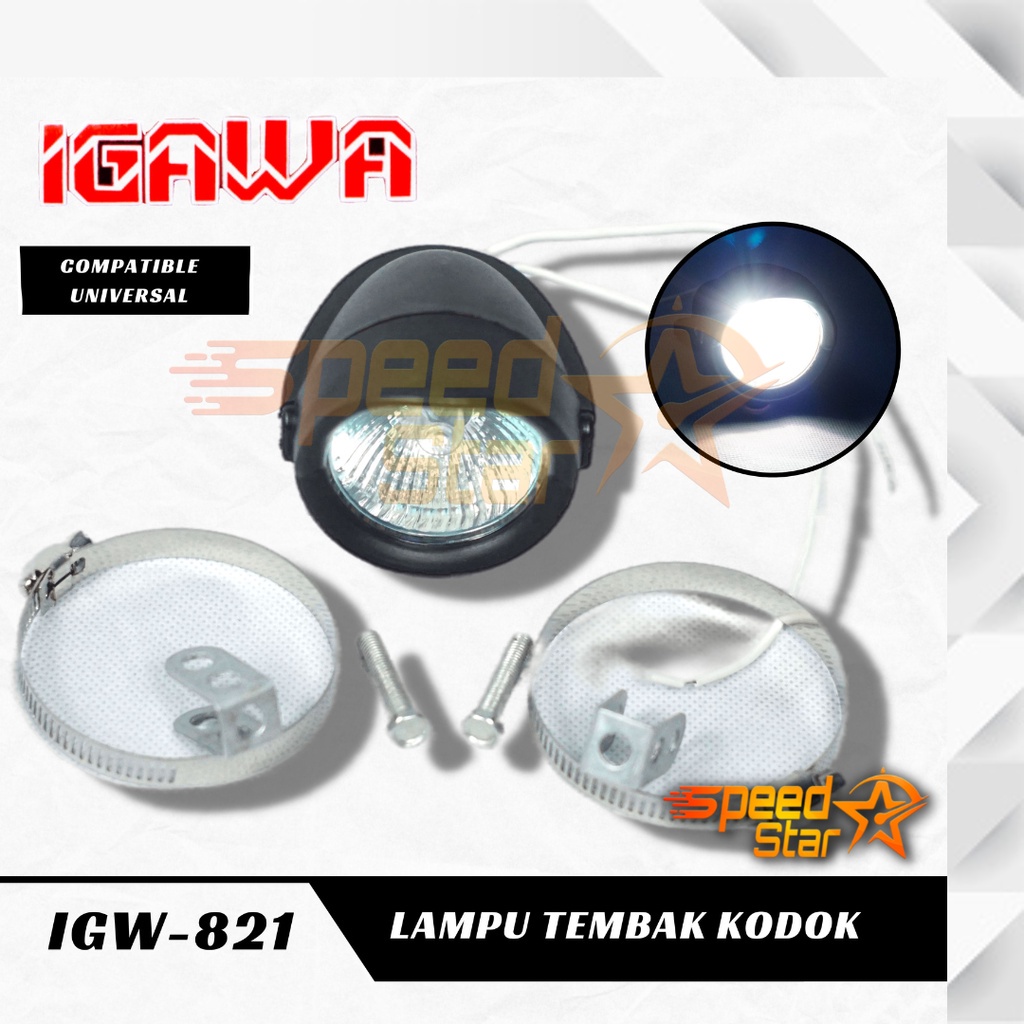 Lampu Tembak Motor IGAWA IGW 821 Lampu Sorot LED Halogen Universal Semua Motor Matic Dan Mobil