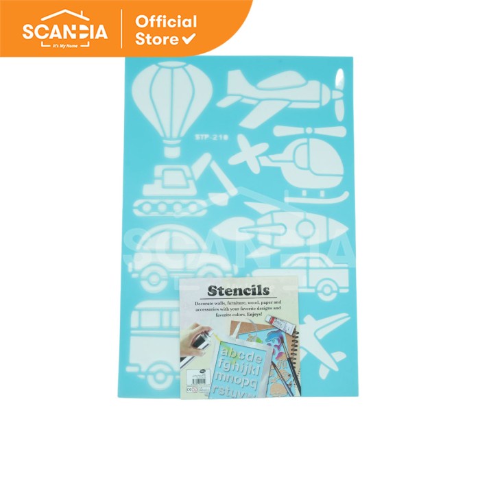 

SCANDIA Cetakan Gambar Stencil For Kids Vechicle (QE0232)