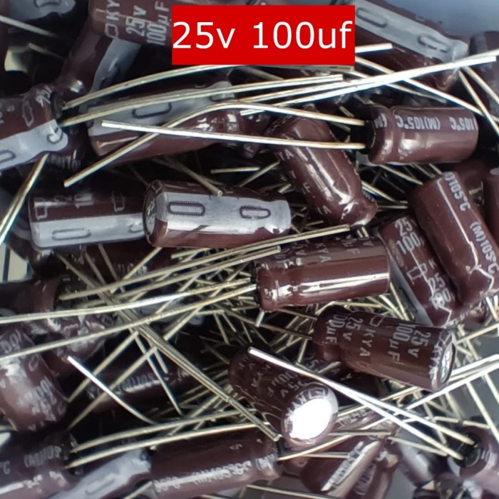 Elko Kapasitor 25v 100uf Elco Capasitor Kualitas Bagus
