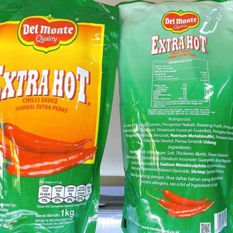 

TERMURAHHHH Saos sambel delmonte hot /extra hot / chilli sauce / kemasan 1kg - PENYEDAP MAKANAN ENAK DAN HALAL I SEMBAKO