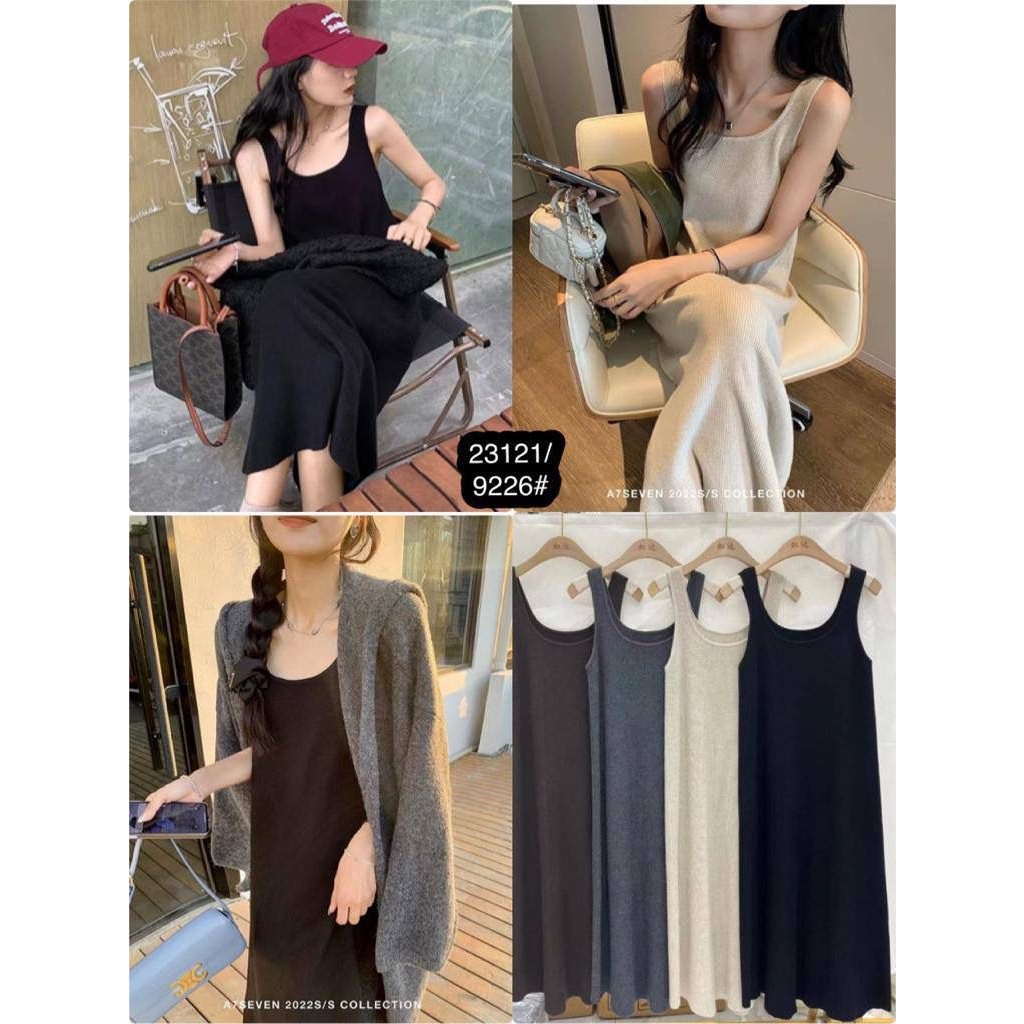 20183 DRESS KENGSI RAJUT WANITA DRESS WANITA  DRESS 7/8 YUKENGSI RAJUT WANITA TERUSAN DRESS INNER WA