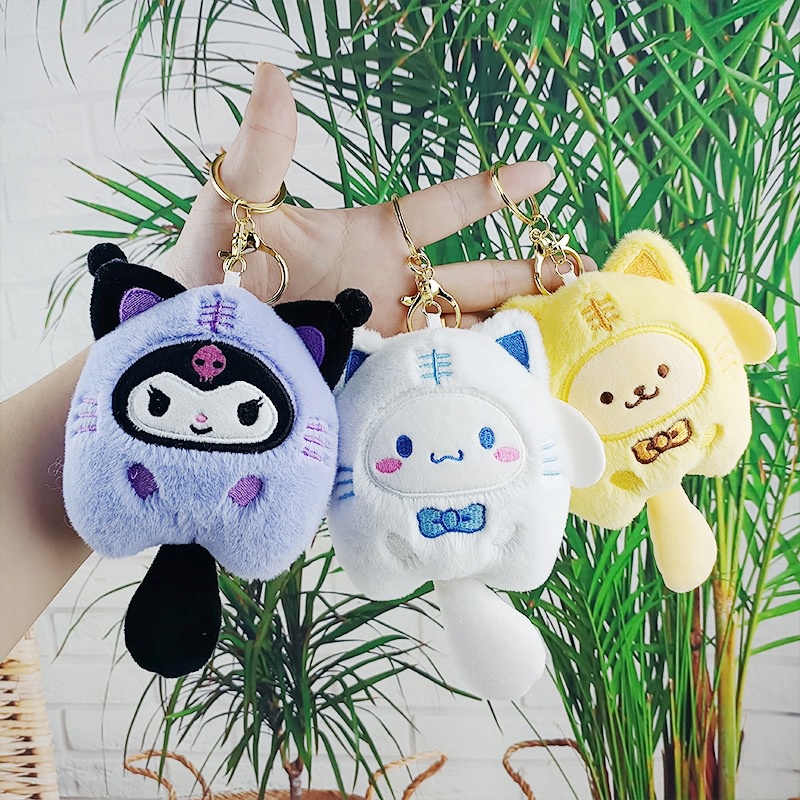 COD - G6087 Liontin Gantungan Tas / Sanrio Cat Series Plush Dolls / Gantungan Kunci Boneka Sanrio / Liontin Mainan Untuk Anak