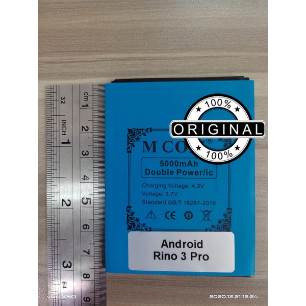 Battery Batre Baterai Double Power Mcom Android Rino 3 Pro - Gigi Tengah Kapasitas 5000 Mah