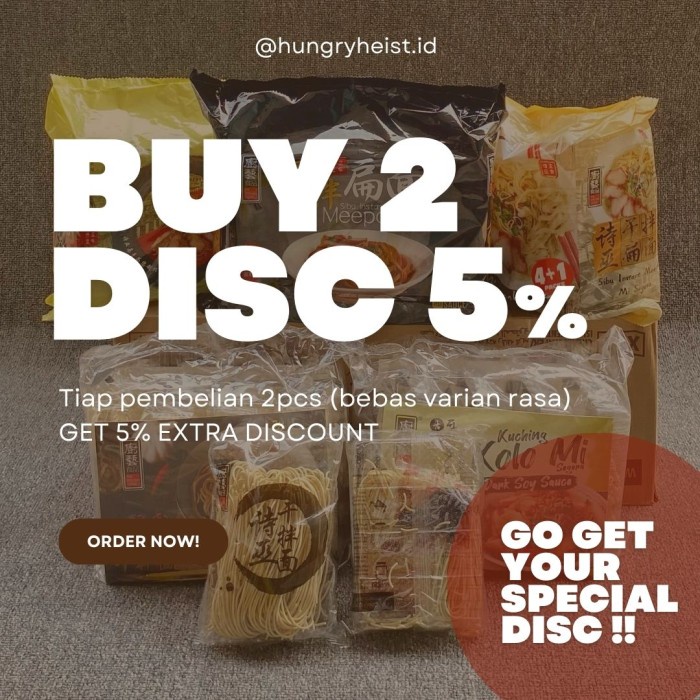 

Hungry Heist Instant Noodles Tersedia Semua Varian NON HALAL - SIBU
