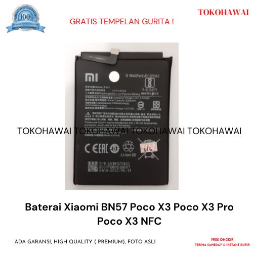 Baterai Xiaomi Poco X3 Poco X3 Pro Poco X3 NFC BN57 Batre HP