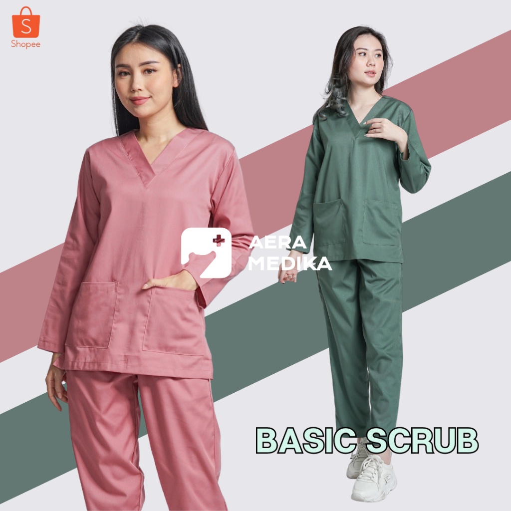 SCRUB / BAJU JAGA / BAJU OK / BAJU MEDIS / OKA Lengan Panjang AERA MEDIKA