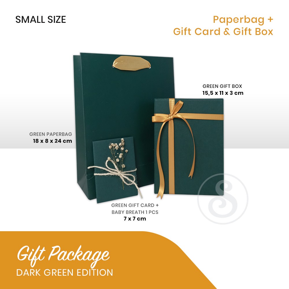

Premium Gift Set Paper Bag + Kotak Kado + Kartu Ucapan (HIJAU TUA)