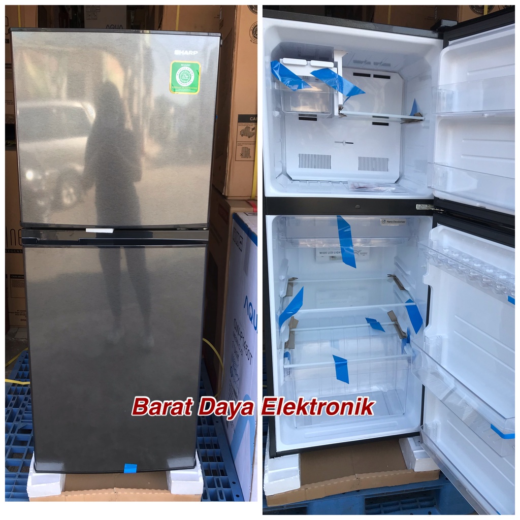 Kulkas Sharp 2 Pintu SJ 236 Kulkas Tanpa Bunga Es Low Watt