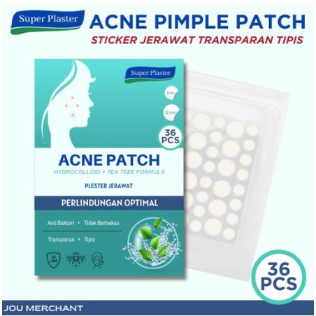Plester / Stiker Jerawat (Acne / Pimple Patch) Transparant Bulat & Love/Star Isi 36 & 12 Pcs
