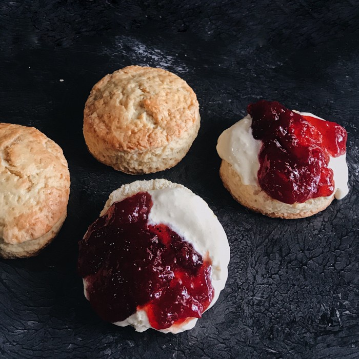 

BEST SELLER- Sourdough Scones with jam and cream - w/ jam + cream