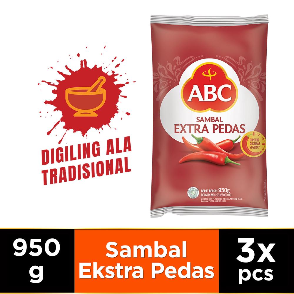 

ABC Sambal Extra Pedas 3 x 950 gr