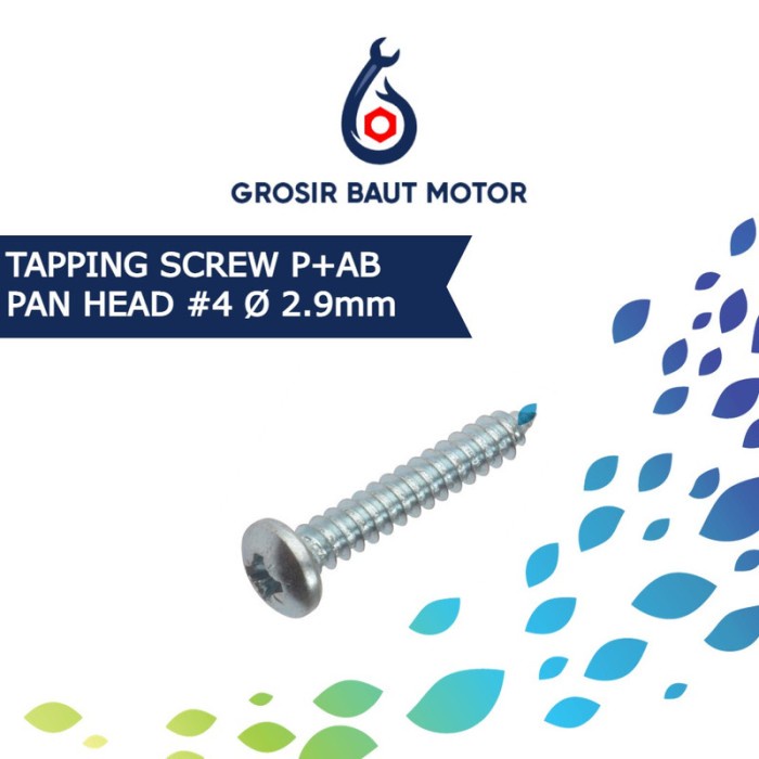 100 Pcs Skrup PAB 4 x 1" 2,5 cm Sekrup Philip Tapping Screw