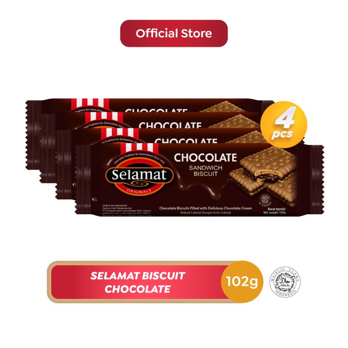 

Selamat Biscuit Chocolate 102 g - 4 Pcs