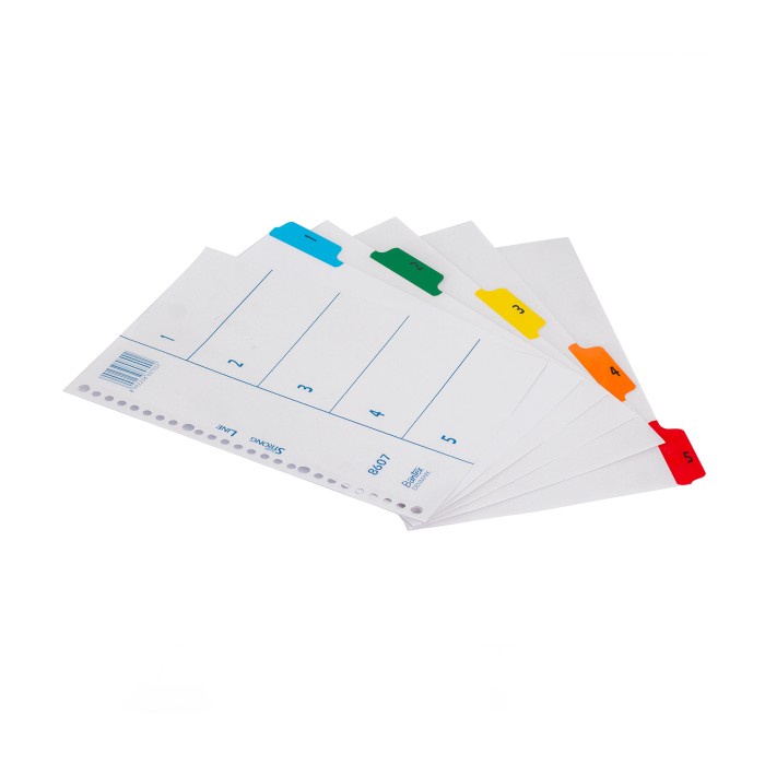 

Bantex Dividers Indexes for Multiring Binder/ Pembatas/ Sekat Binder