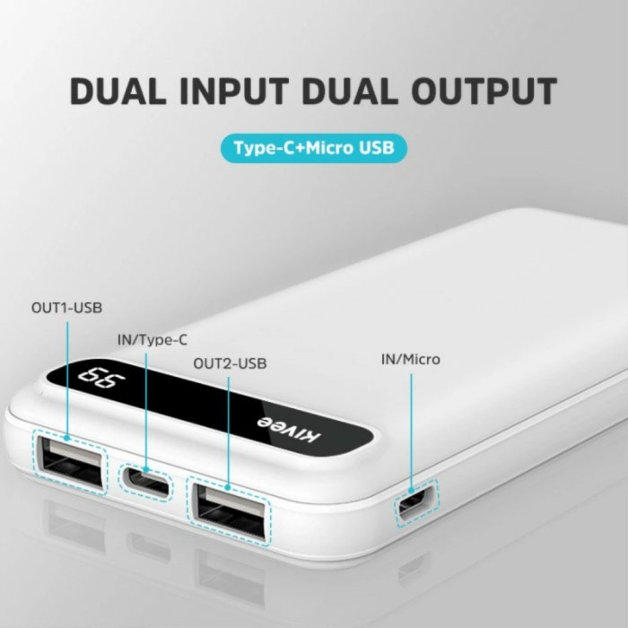 kivee powerbank 10000mah 2.1 Fast Charging
