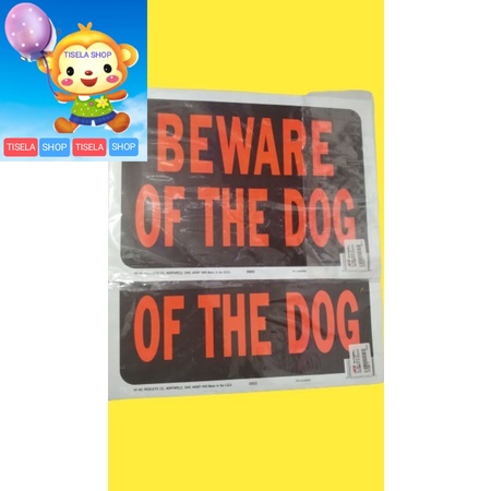 sign  Awas Anjing Made in USA original beware of the dog